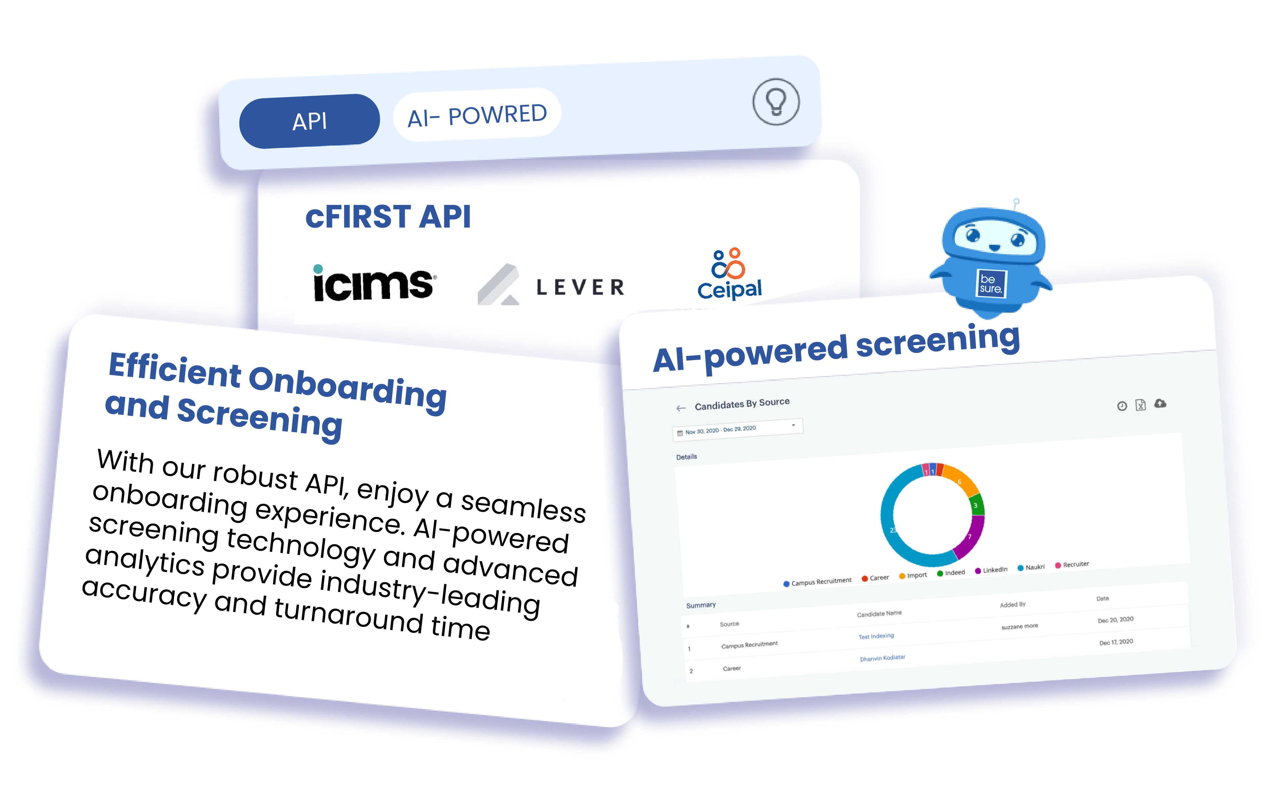 Efficient onboarding and screening in AI powered